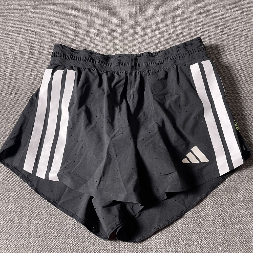 Adidas Adizero Split Running Shorts Womens XS Black Inseam"3 Slim Fit Athletic
